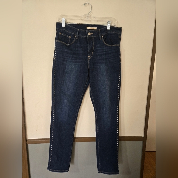 Levi's Denim - Levi's Women's Classic Mid Rise Studded Skinny Jeans Size 14